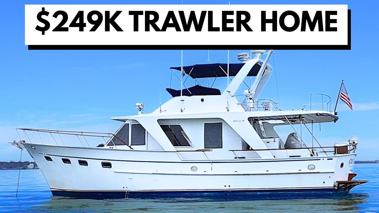 BETTER THAN A HOUSE? $249K 1987 DeFever 48 Tri-Cabin Liveaboard Yacht Tour