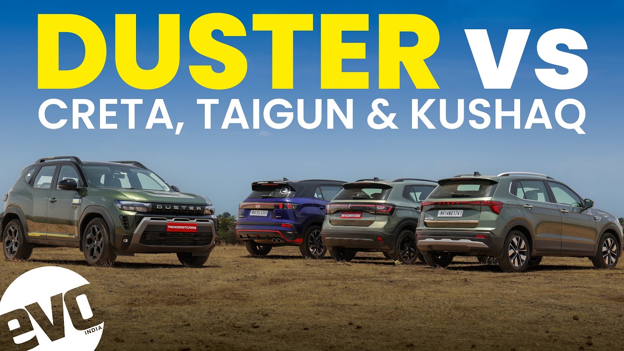 Which SUV is the most fun to drive? Duster v Creta N Line v Taigun v Kushaq | evo India