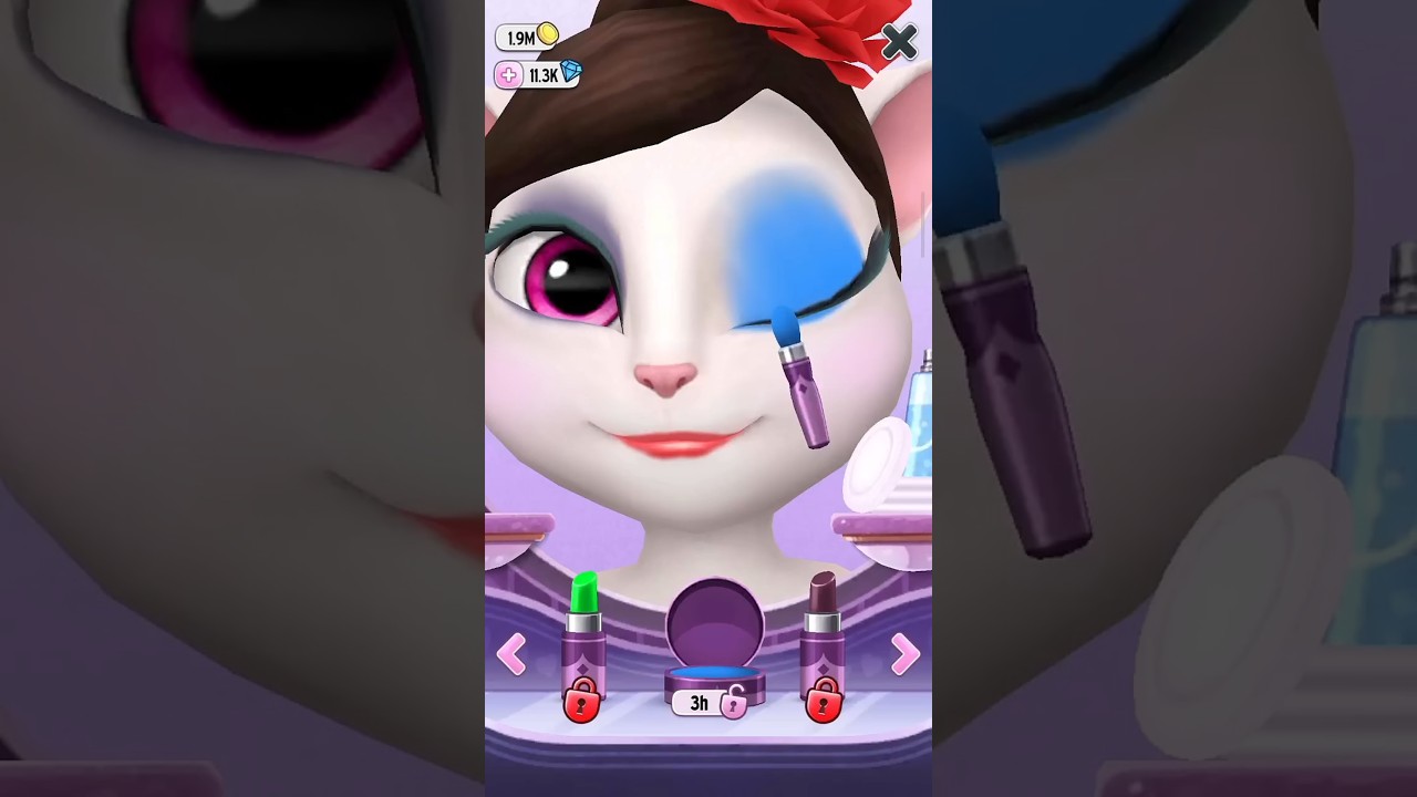 makeup queen angela 💙🖤#gaming #games #makeup