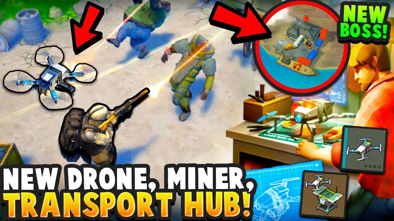 NEW UPDATE - Transport Hub Location, Miner Boss (Building my NEW Drone) - Last Day on Earth Survival