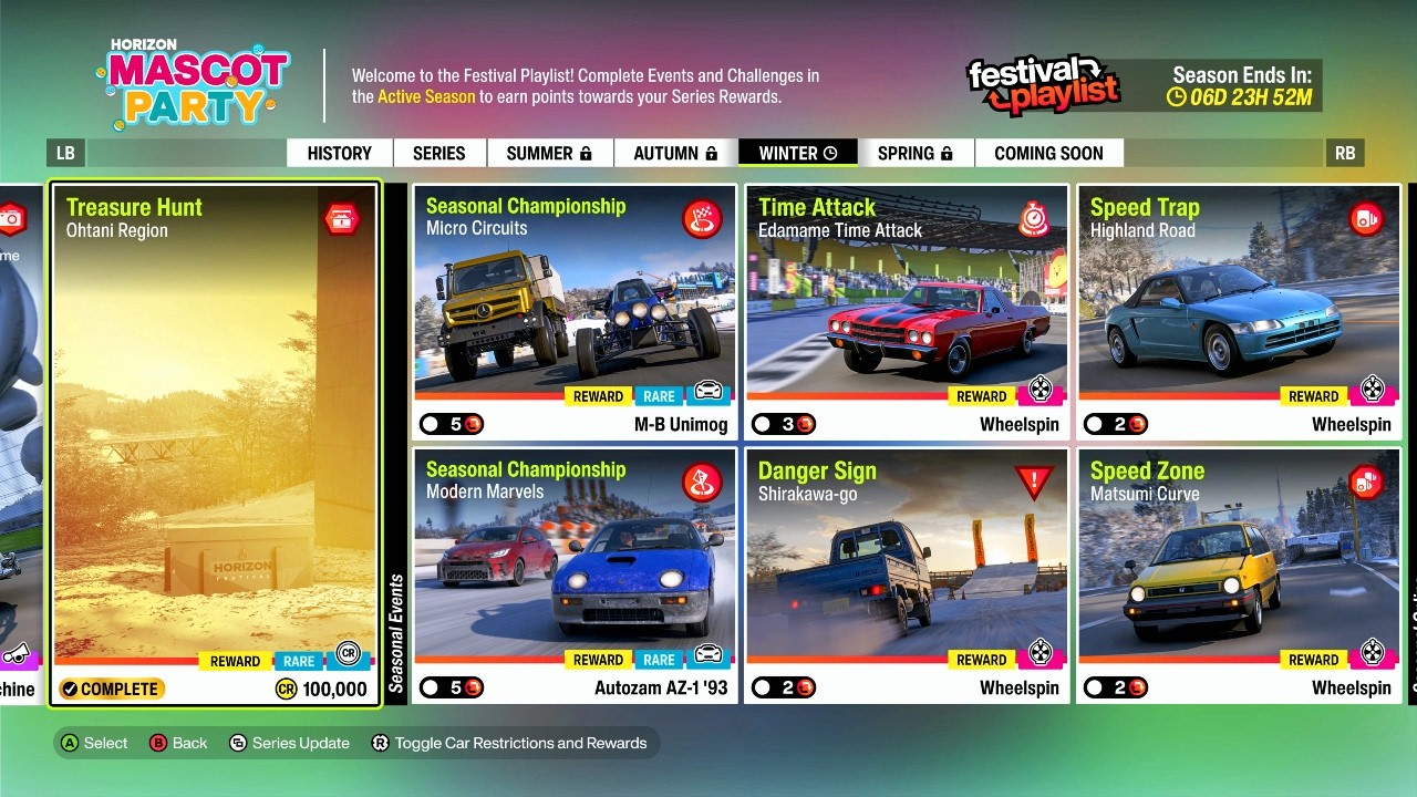 Forza Horizon 6 TREASURE HUNT Ohtani Region (Winter Festival Playlist)