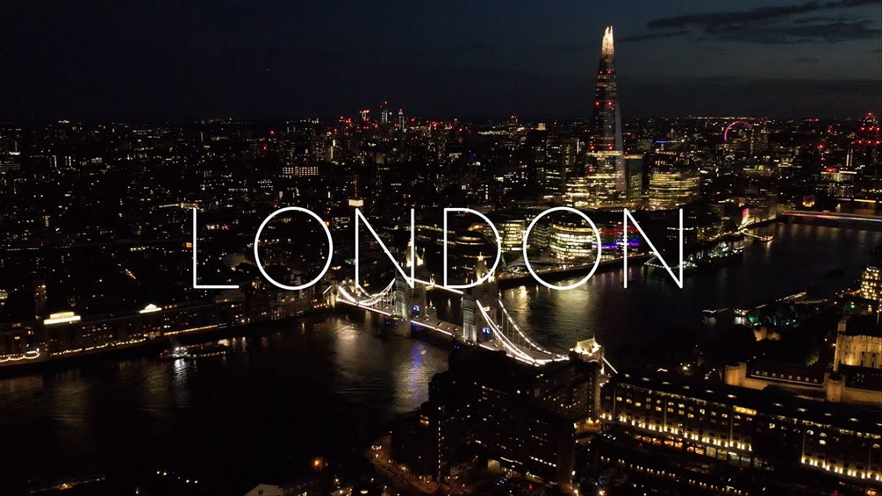 London at night 2022 | DJI AIR 2S | Aerial footage | 4K 60