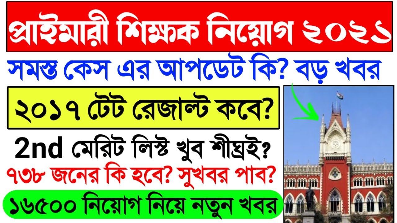 Primary TET 2014 Counseling News।Primary TET 2021 Result News।16500 Primary TET Court Case News।