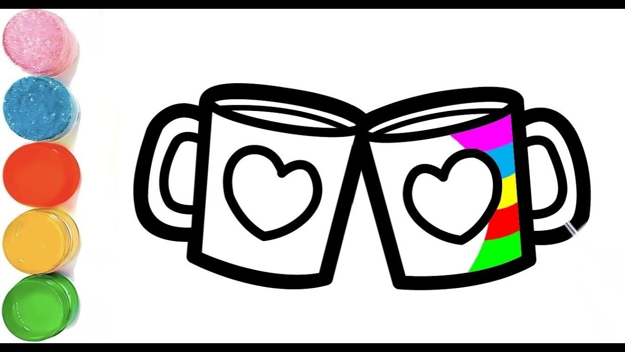 How To Draw a Cute Mug 🍻 Drawing | Coffee Mug Drawing For Kids | Beautiful Coffee Mug Drawing