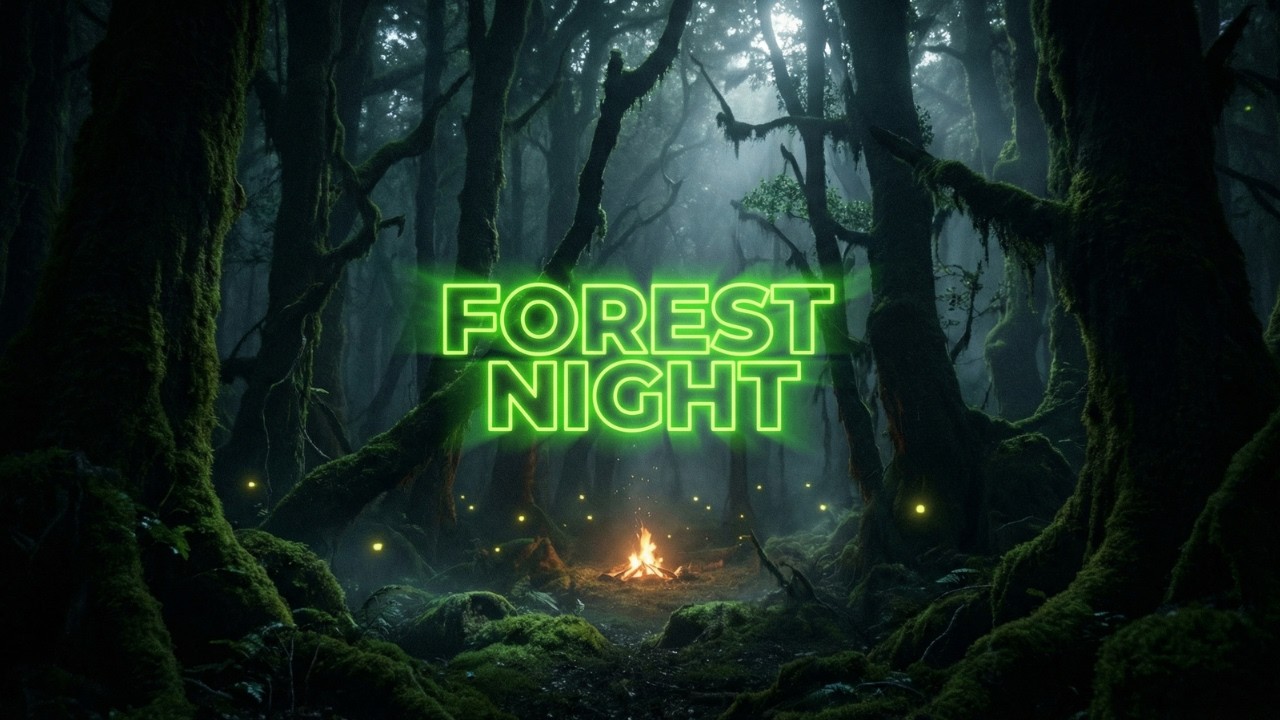 Night Forest Sounds for Deep Sleep 🌲 Crickets & Gentle Wind Ambience (10 Hours)