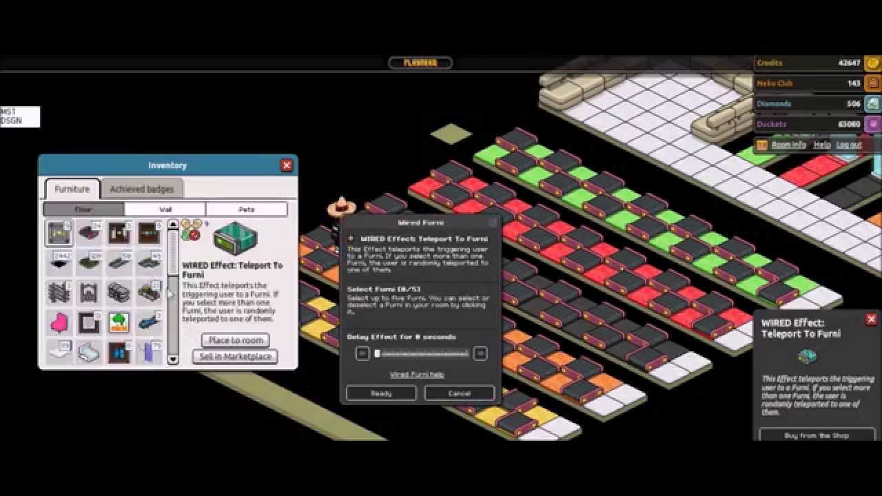 Habbo Maze Yapımı (Wired Oyunu)(Roller game)