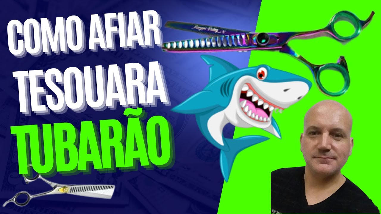 Como Afiar Tesoura de Desbaste / Tesoura Dentada / Tesoura Tubarão