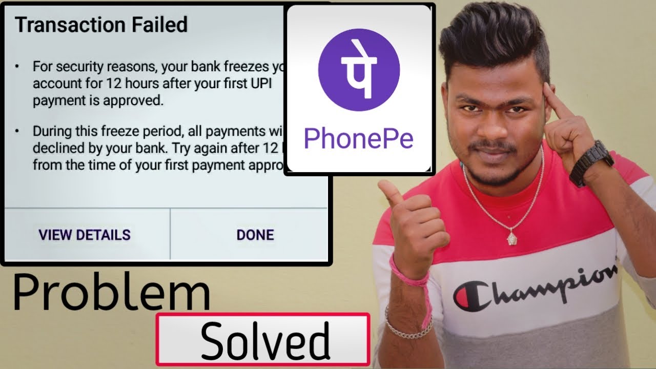 Phonepe Payment Failed For Security Reasons | phonepe transaction failed problem solve