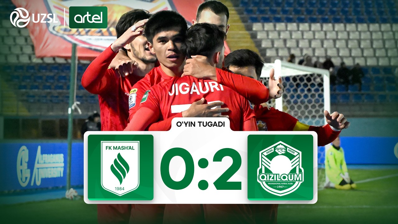 Superliga 3-tur. Mash’al - Qizilqum bahsida kiritilgan gollar va xavfli vaziyatlar (Highlights)