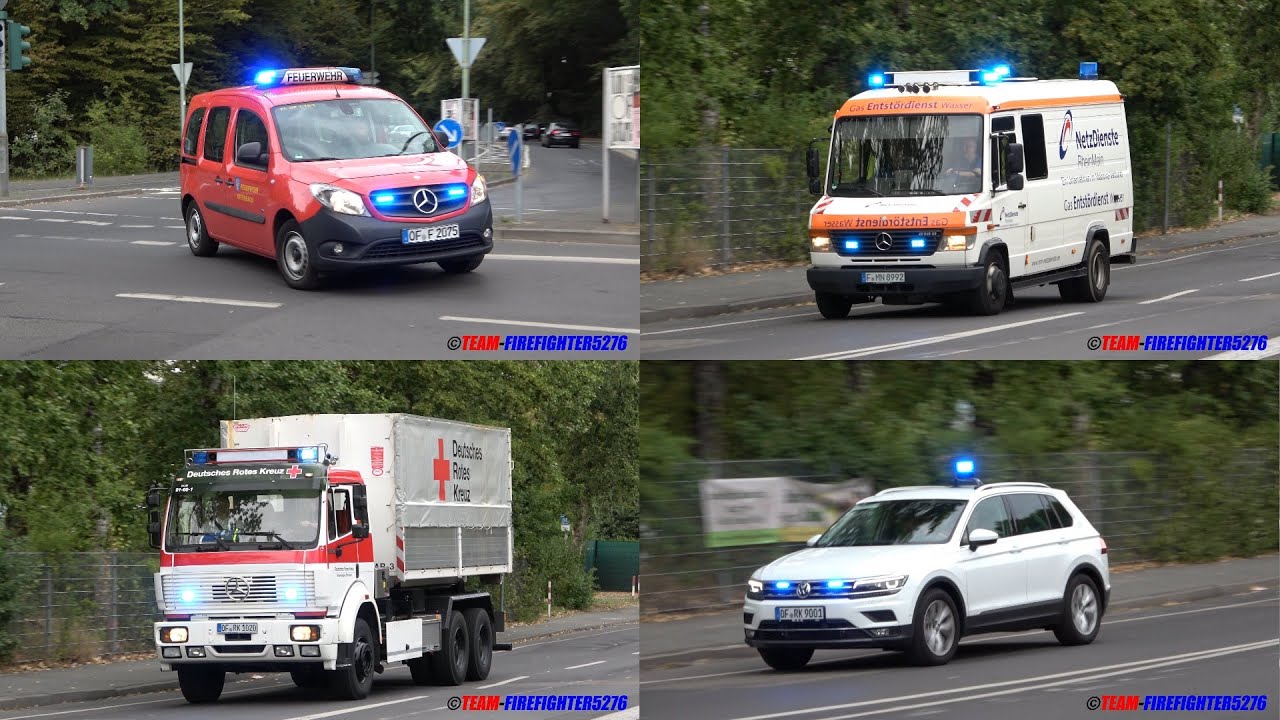 [Großalarm] Einsatzfahrten zum Kellerbrand in Offenbach