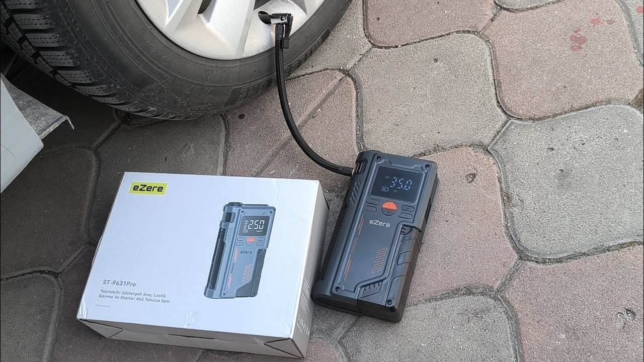 EZERE ST-9631 PRO ARAC KOMPRESÖRÜ ((AKÜ TAKVİYELİ))