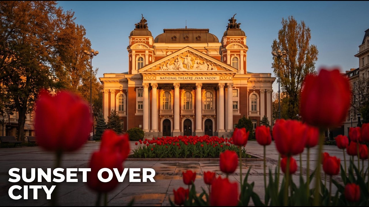 Walk on Sunset Streets – City Impressions | Sofia in 4K | BG