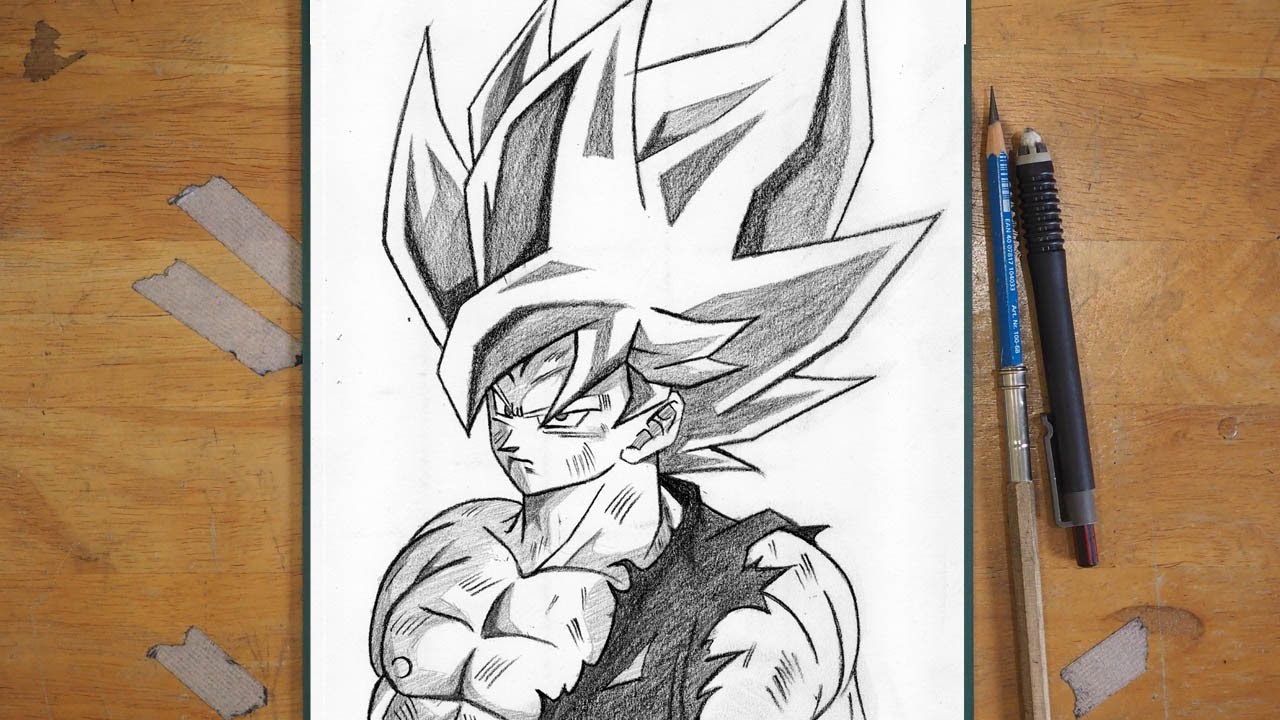 How To Draw Goku SSJ | Step By Step | Dragonball Drawing