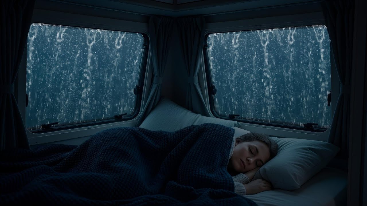 Cozy Car Rain & Thunderstorm 🌧️ Relaxing White Noise for Deep Sleep & Anxiety Relief