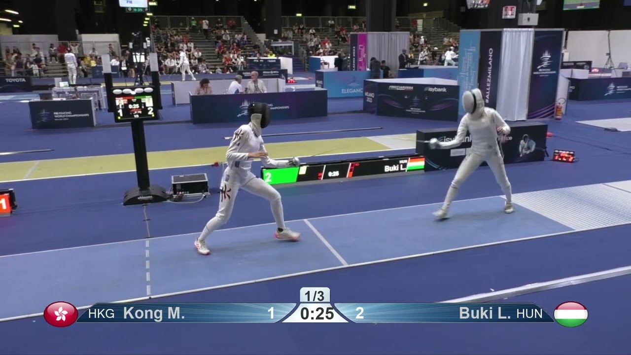 2023 241 T32 01 F E Individual Milano ITA WCH BLUE KONG HKG vs BUKI HUN