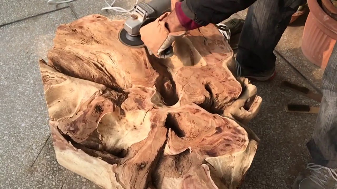 Making of Live Edge Center Table Part -1 Carving & Grinding With Zaheer Ahmad Awan  ||  16 Feb 2021
