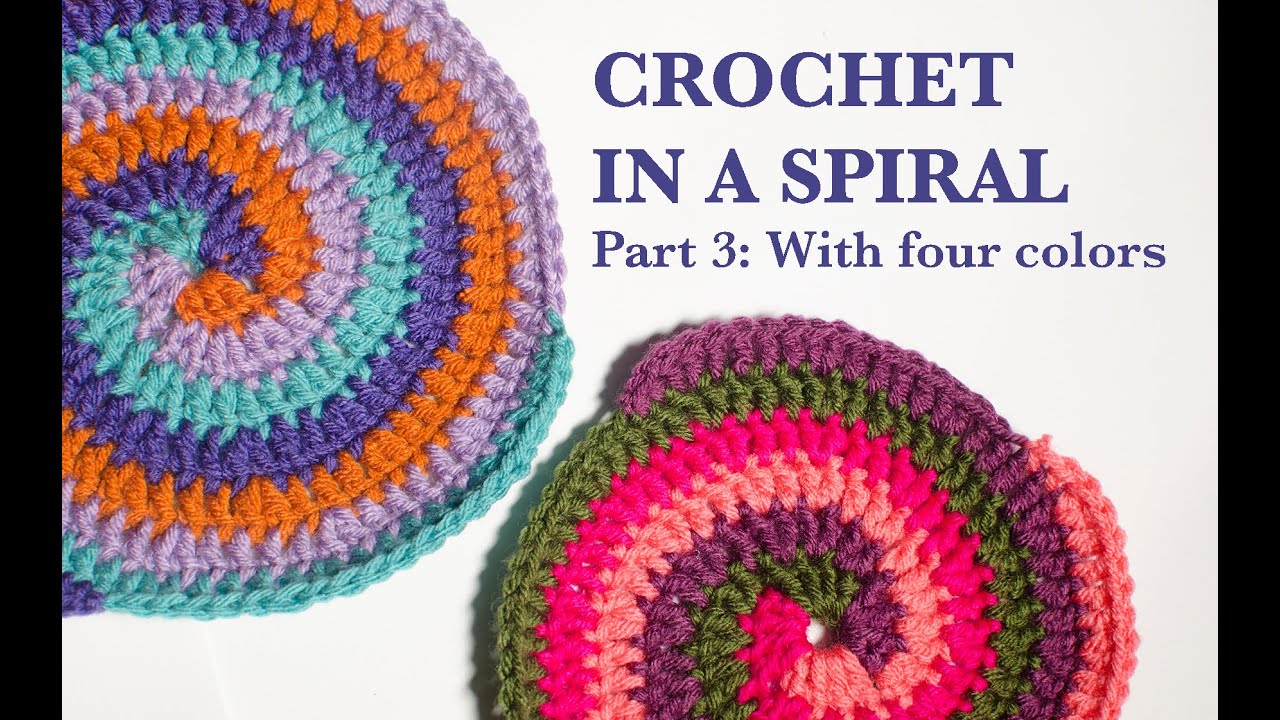 Tutorial: How to Crochet in a Spiral with multiple colors.