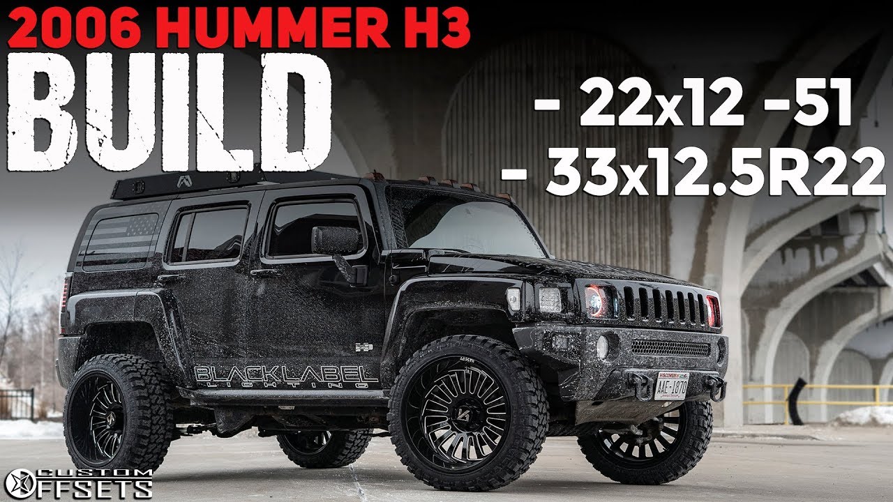 2006 HUMMER H3 ON 22’s AND 33’s!