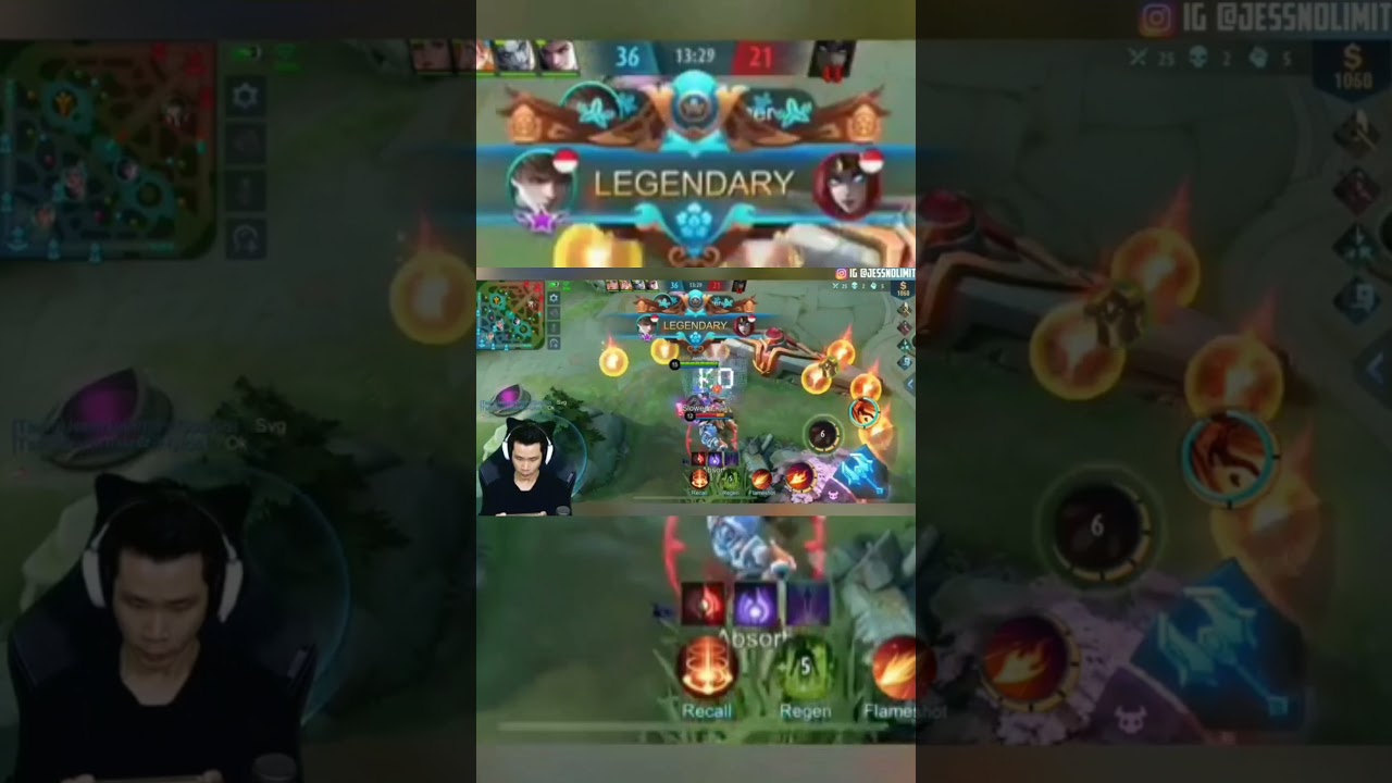 kehebatan @jess no limit pakai hero gusion #shorts #mobile lagend