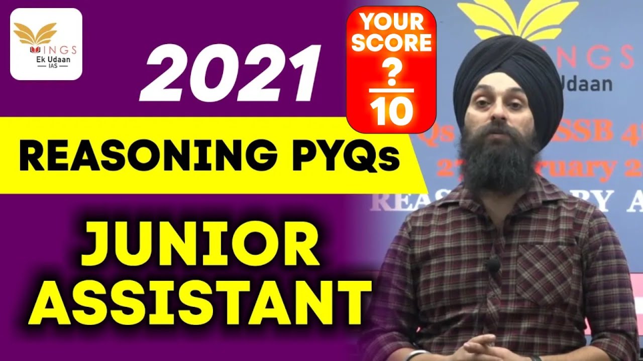 REASONING PYQs Of JKSSB 2021 II  II BY AJIT SIR