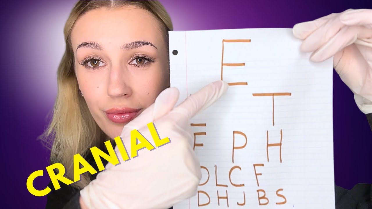ASMR Cranial Nerve Exam | No Talking (Silent Instructions) | Eva Cozy