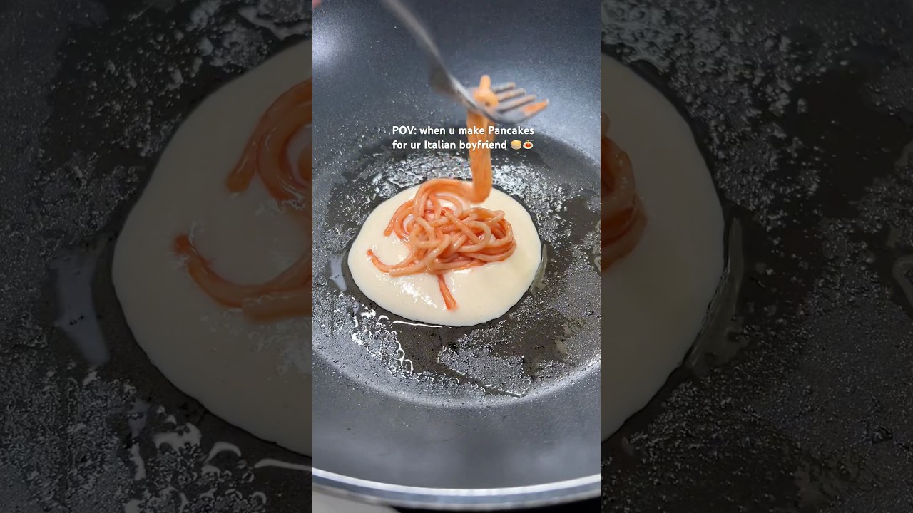 Pancakes Italian Style 🥞🍝😁#pancake#pancakerecipes#pancaketime#foodlover#spagetti#asmr#fyyyyyyp