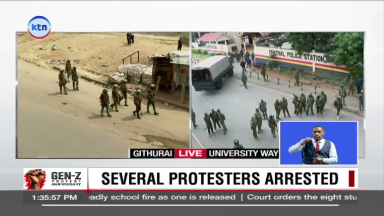 LIVE Githurai: Some protestors arrested and tossed at the back of Subarus by police officers