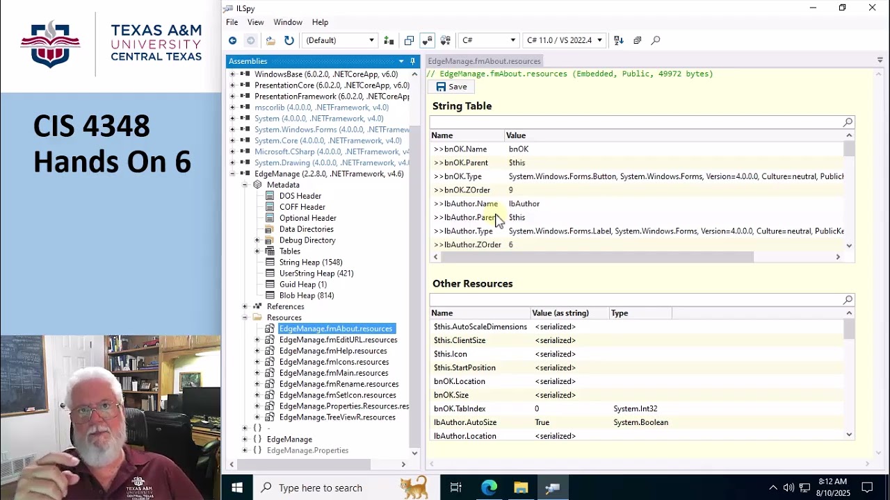 CIS4348 HandsOn6 Settings Debug Part1