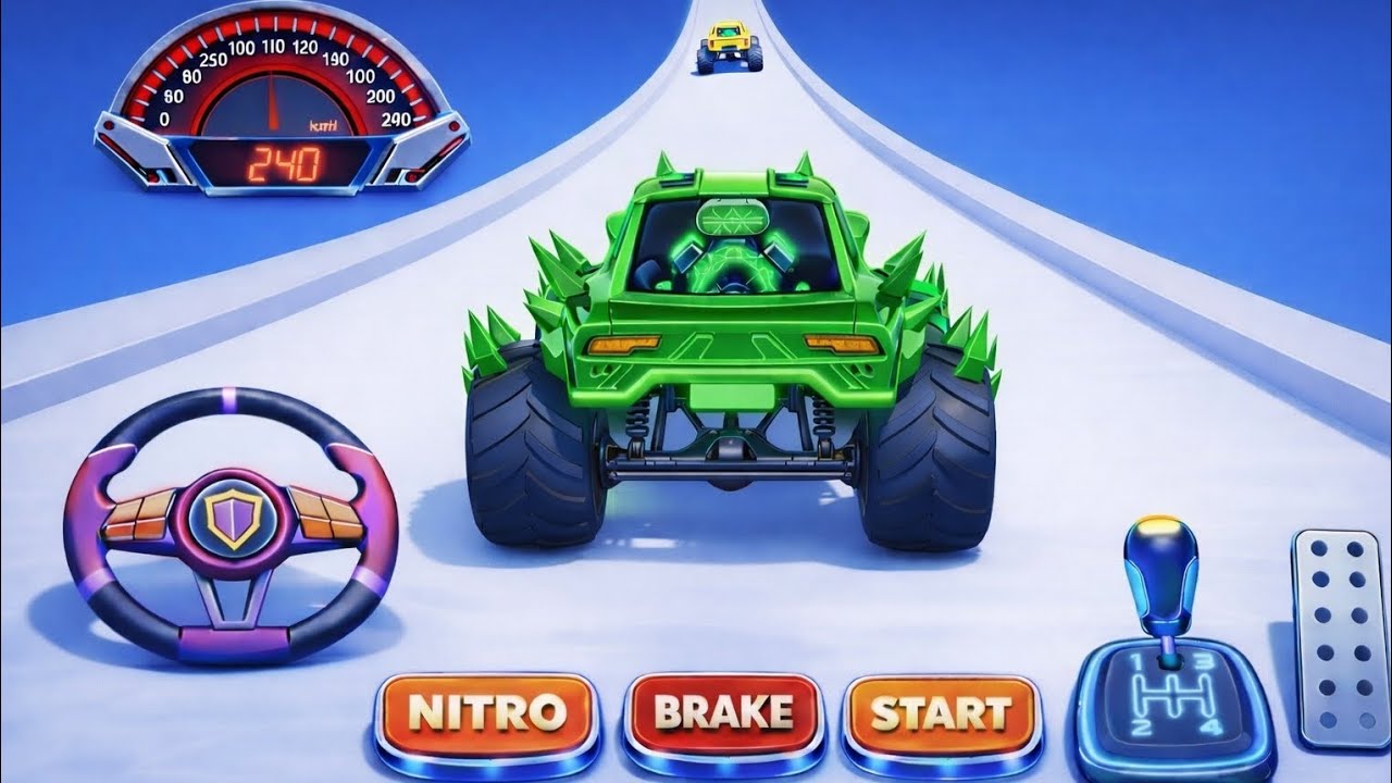 Ultimate Monster Truck Stunt Racing Gameplay | Insane Mega Ramps, Sky-High Backflips & Extreme Crash