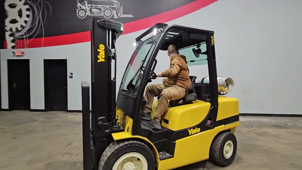 2020 YALE GTP070VX 7,000 LBS PNEUMATIC DUAL FUEL FORKLIFT STK 16036