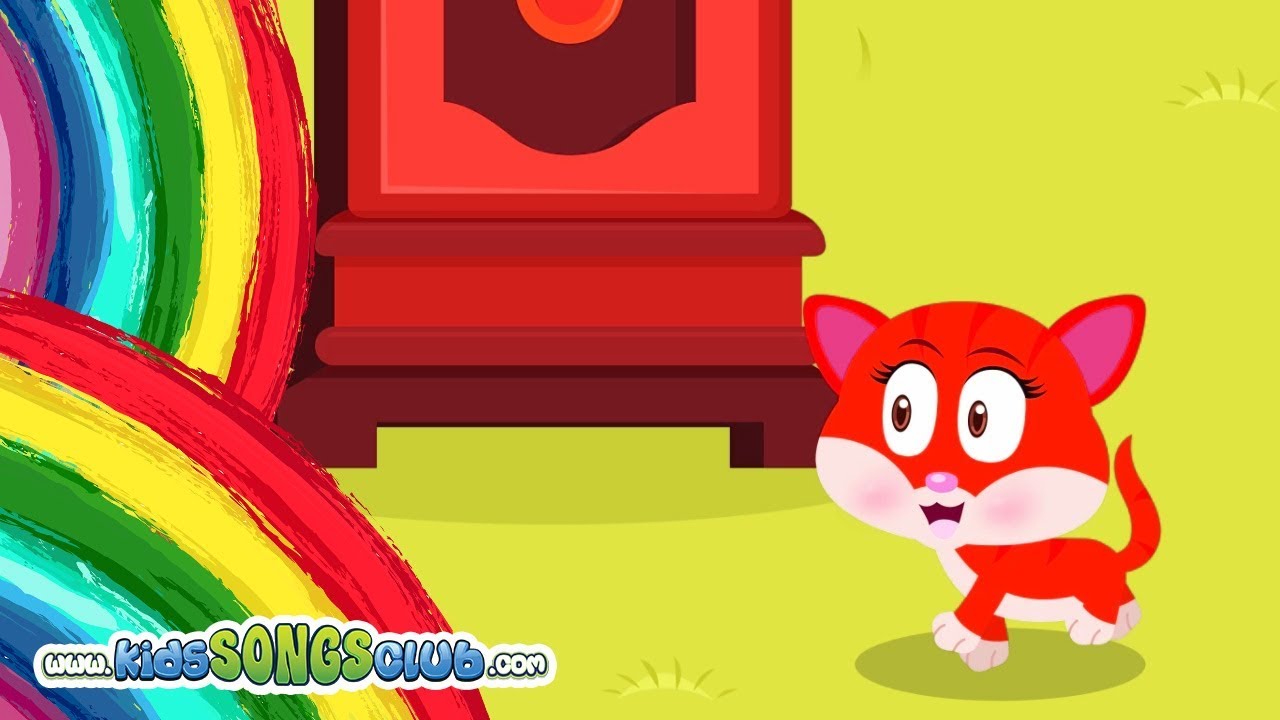 Kittens in Hickory Dickory Dock | ANIMATED NURSERY RHYMES KidsSongsClub