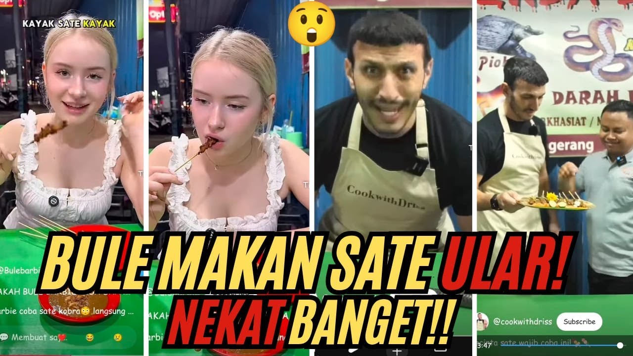 BULE NEKAT COBA SATE ULAR COBRA DI INDONESIA! REAKSINYA BIKIN MERINDING!!