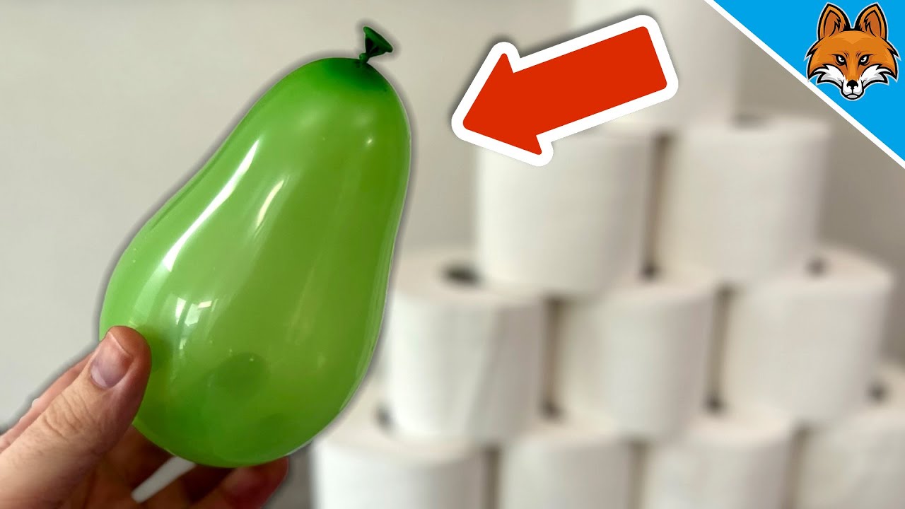 Enroulez du papier hygi&eacute;nique autour d'un ballon et ETONNEZ VOUS CE QUI SE PASSE💥(g&eacute;nial)🤯
