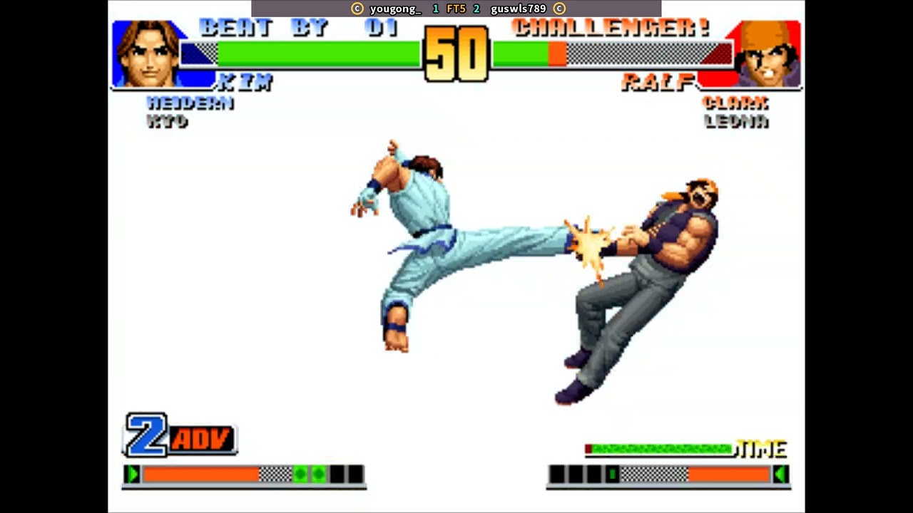 kof98 - C랭 5선승제 이카리팀 고수?(랄프 클락 레오나)