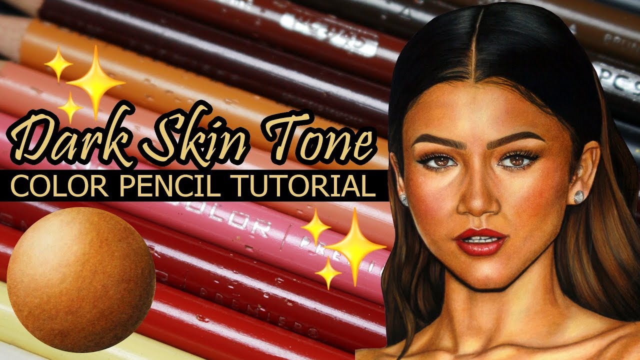 How to Color Dark Skintone using Color Pencil | Zendaya Coleman | Tagalog Philippines