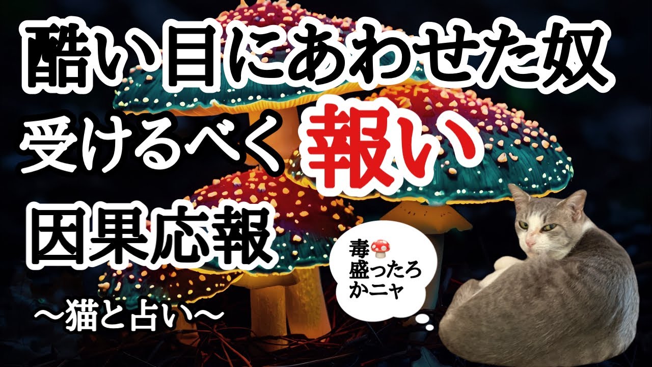 【因果応報】タロット占い☠覚えとけ‼️ひどい目に合わせた奴が受ける報いとは🍄ダーキニーオラクルカードでトドメを刺す🔪