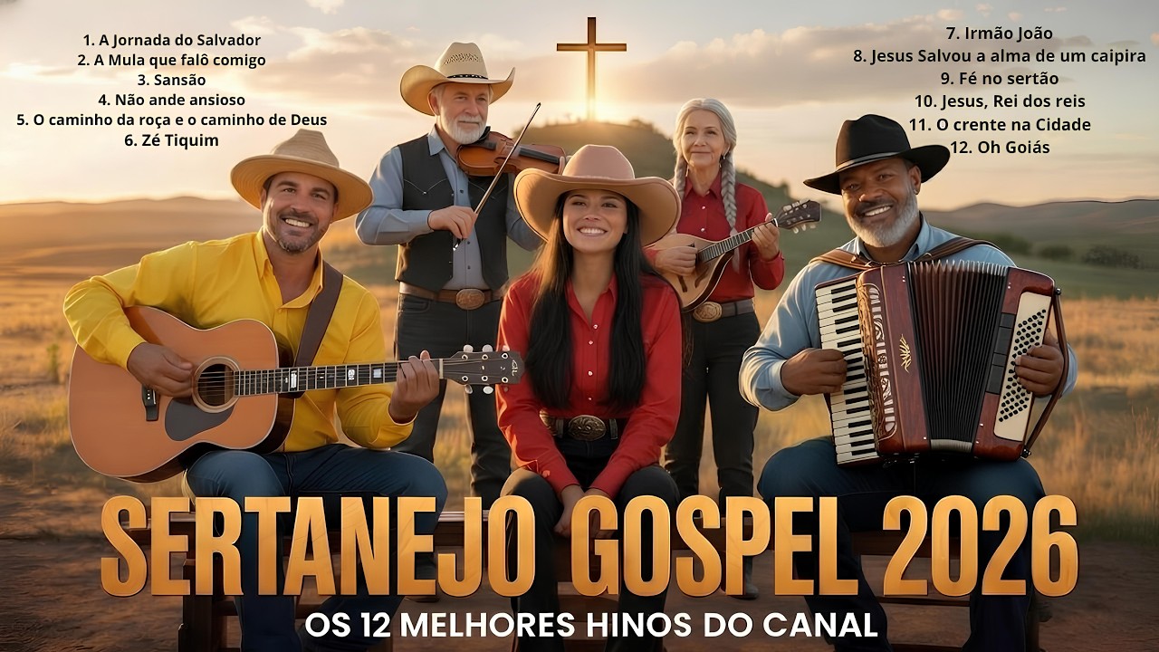 SERTANEJO GOSPEL 2026 – Os 12 Melhores Hinos que Acalmam a Alma e Renovam a Esperança