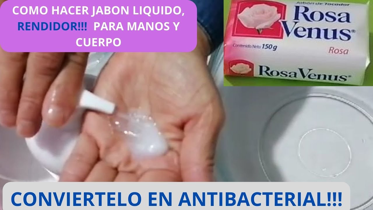 convierte tu jabón de barra en jabón liquido antibacterial para manos y cuerpo, rendidor, espumoso!!