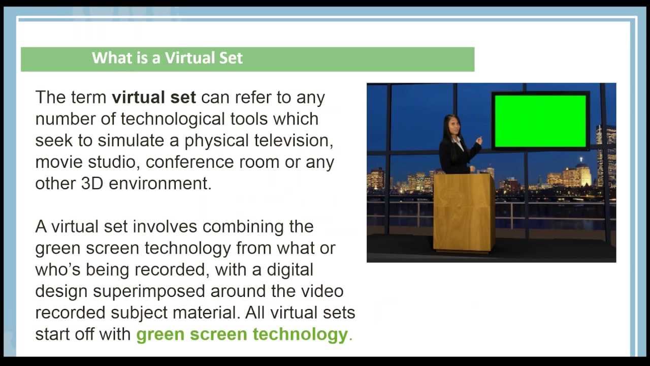 How to use Virtual Sets / Green Screen / News Room