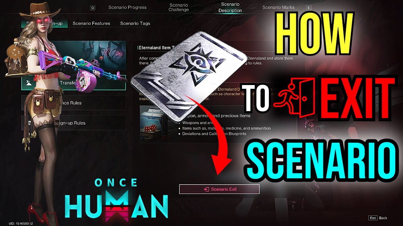How to Exit Scenario (Server) Early | Once Human #miss_rofl #oncehuman