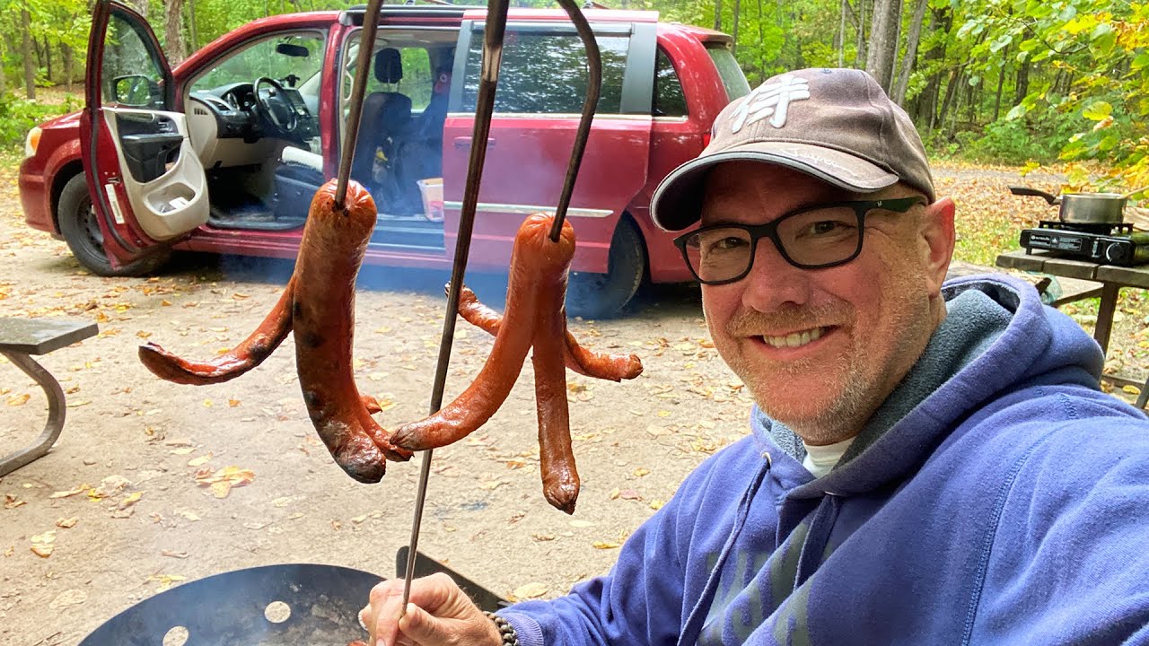 Spider Weenies and S'Mores 🏕 Campsite Cooking 