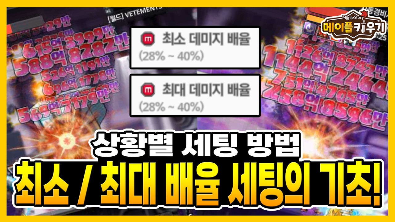 메이플 키우기 - 최소와 최대 배율의 기초와 세팅 방법 안내!