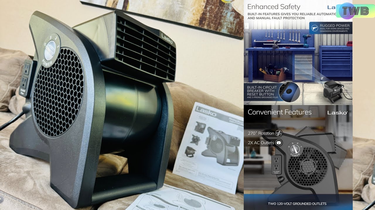 Lasko High Velocity utility pivoting blower fan