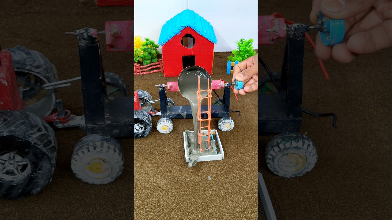 diy Tractor construction | mini cement mixer machine project |#shorts #youtubeshorts