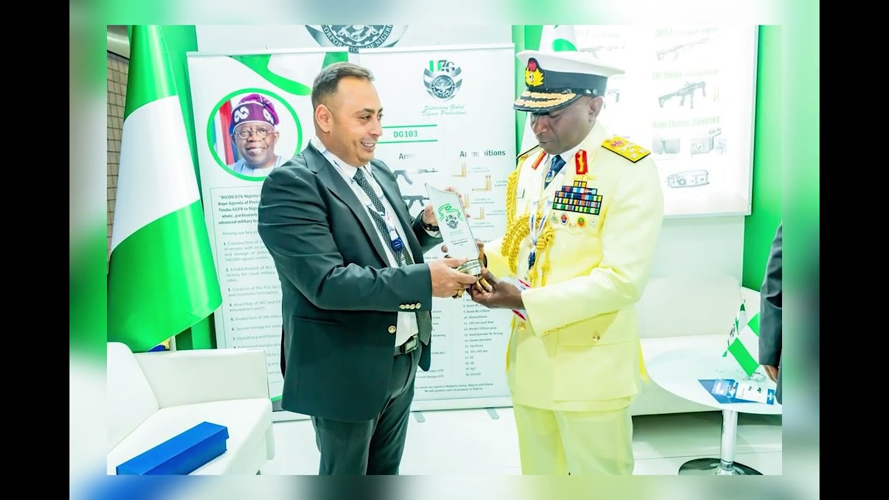 CNS, NN, VADM Idi Abbas, launched the DICON-D7G stand at the DIMDEX exhibition in Doha, Qatar, 2026.