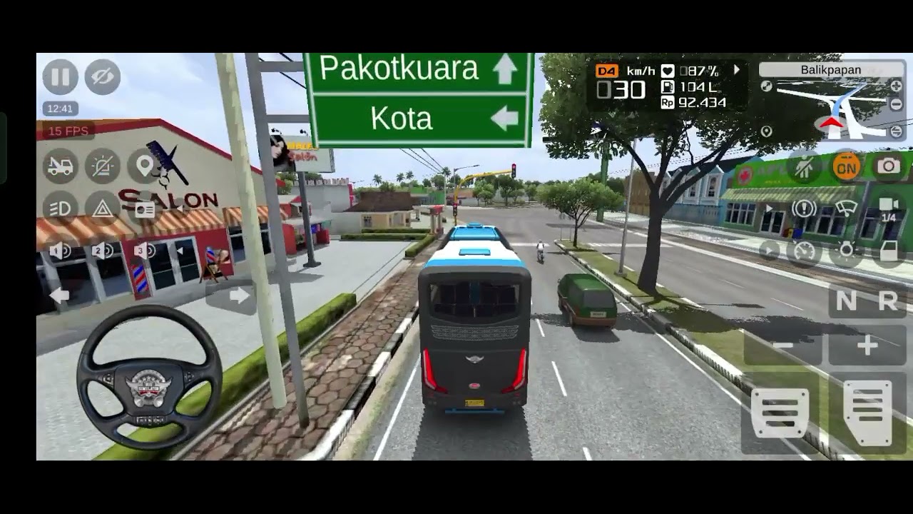 Bus telolet pariwisata saling senggol di jalan || #bussimulatorindonesia simulatorindonesia 