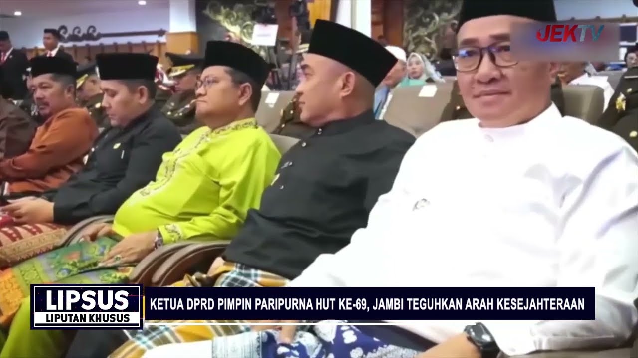 (13/01/2026) KETUA DPRD PIMPIN RAPAT PARIPURNA HUT KE 69, JAMBI TEGUHKAN ARAH KESEJAHTERAAN