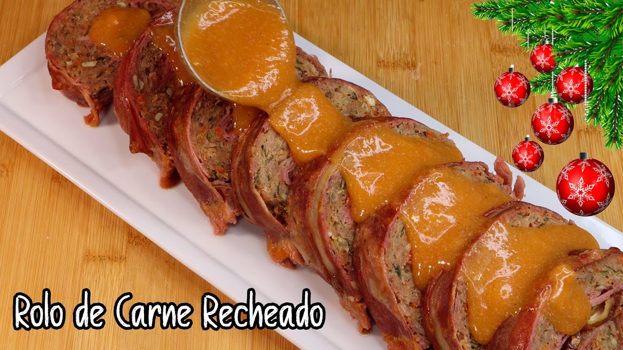 Rolo de Carne Recheado: A Estrela das Suas Festas, Suculento e Irresistível!