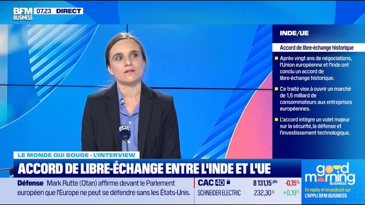 Inde-UE : les enjeux de l'accord commercial - Sylvia Malinbaum sur BMF Business