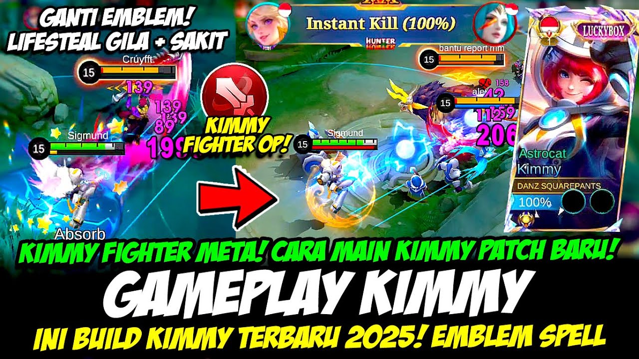 KIMMY FIGHTER META❗TIPS KIMMY SAKIT + LIFESTEAL GILA❗BUILD KIMMY TERBARU❗CARA MAIN KIMMY TERBARU